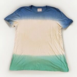 Gypsy05 Tie-Dye Ombre Tee in Blue, Cream & Green